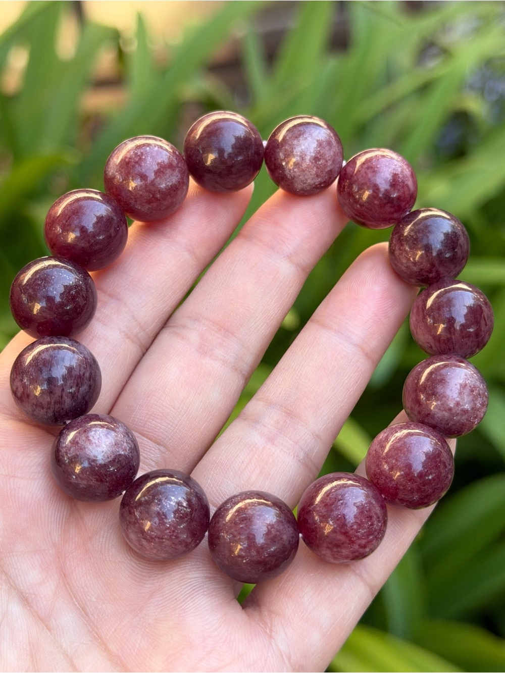 15.5mm chunky stretchale cherry stawberry quartz bracelet 1816
